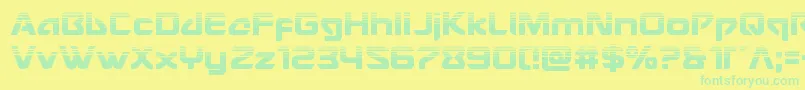 Czcionka Usangelhalf – zielone czcionki na żółtym tle