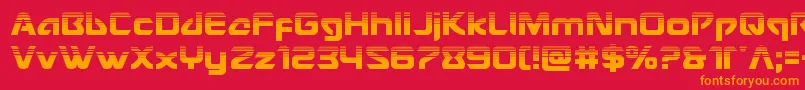 Usangelhalf Font – Orange Fonts on Red Background