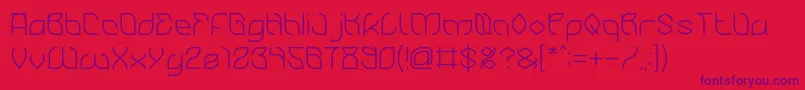BambooChopsticks-Schriftart – Violette Schriften auf rotem Hintergrund