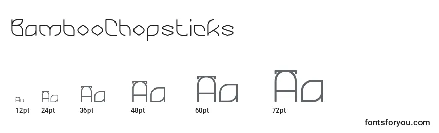 Размеры шрифта BambooChopsticks