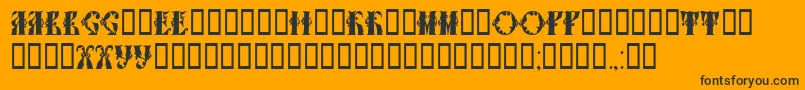 Tchekhonin1 Font – Black Fonts on Orange Background
