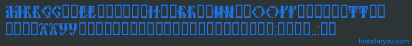 Tchekhonin1 Font – Blue Fonts on Black Background