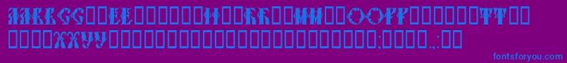 Tchekhonin1 Font – Blue Fonts on Purple Background