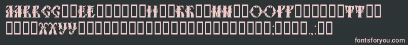 Tchekhonin1-Schriftart – Rosa Schriften auf schwarzem Hintergrund