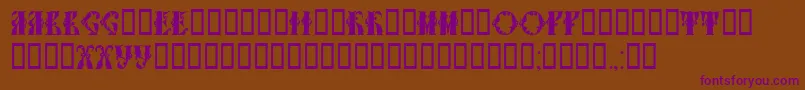 Tchekhonin1-Schriftart – Violette Schriften auf braunem Hintergrund