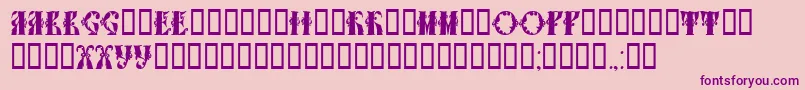 fuente Tchekhonin1 – Fuentes Moradas Sobre Fondo Rosa
