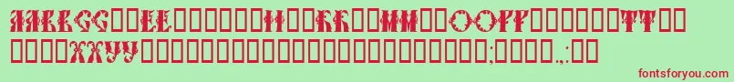 Tchekhonin1 Font – Red Fonts on Green Background