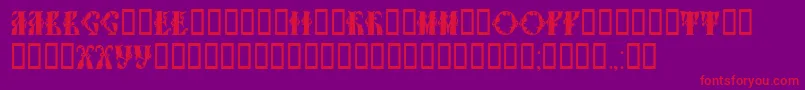 Tchekhonin1 Font – Red Fonts on Purple Background