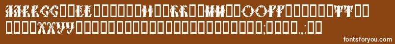 フォントTchekhonin1 – 茶色の背景に白い文字