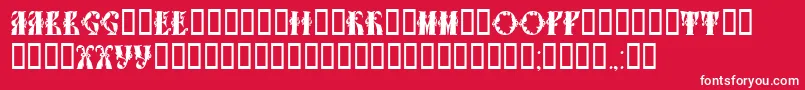 フォントTchekhonin1 – 赤い背景に白い文字