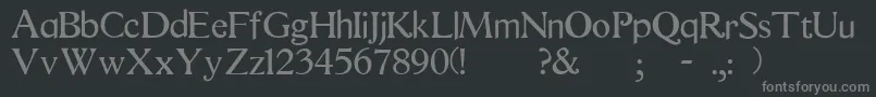 フォントQuest – 黒い背景に灰色の文字