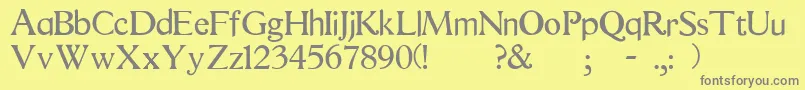 Quest Font – Gray Fonts on Yellow Background