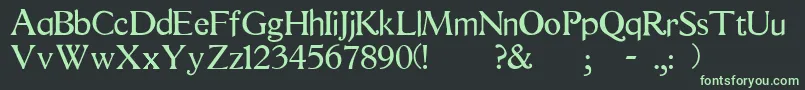 Quest Font – Green Fonts on Black Background