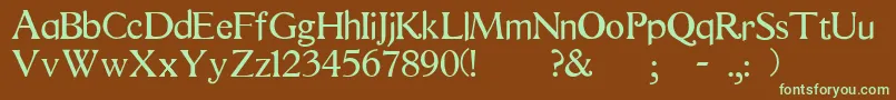 Quest Font – Green Fonts on Brown Background