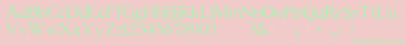 Quest Font – Green Fonts on Pink Background