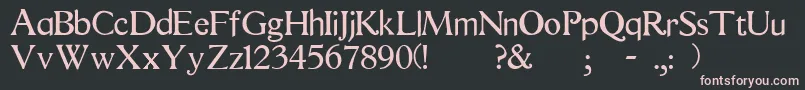 Quest Font – Pink Fonts on Black Background