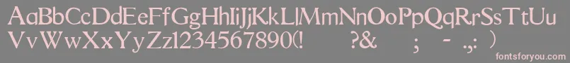 Quest Font – Pink Fonts on Gray Background