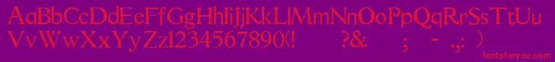 Quest Font – Red Fonts on Purple Background