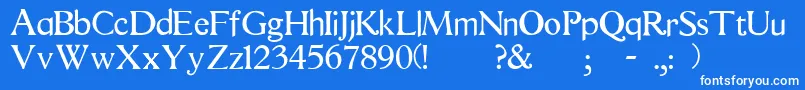 フォントQuest – 青い背景に白い文字