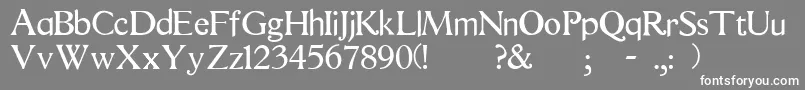 フォントQuest – 灰色の背景に白い文字