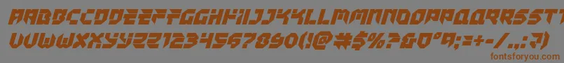 Tokyodrifterital Font – Brown Fonts on Gray Background