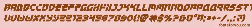 Tokyodrifterital Font – Brown Fonts on Pink Background