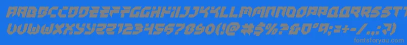 Tokyodrifterital Font – Gray Fonts on Blue Background