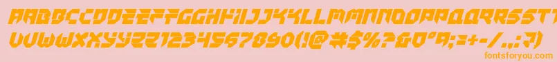 Tokyodrifterital Font – Orange Fonts on Pink Background