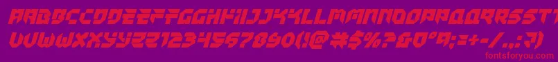 Tokyodrifterital Font – Red Fonts on Purple Background
