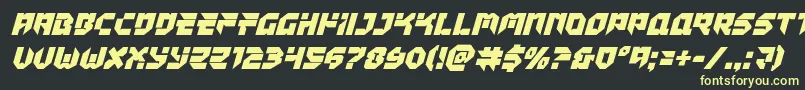 Tokyodrifterital Font – Yellow Fonts on Black Background