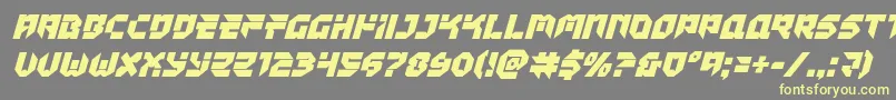 Tokyodrifterital Font – Yellow Fonts on Gray Background