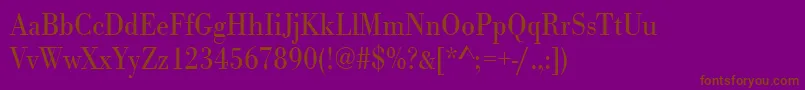 Urwbodonitligextnar Font – Brown Fonts on Purple Background