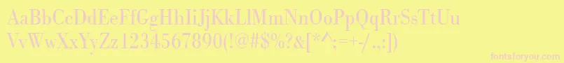 Urwbodonitligextnar Font – Pink Fonts on Yellow Background