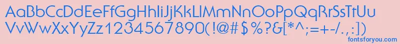 UbiqGothicSsi Font – Blue Fonts on Pink Background