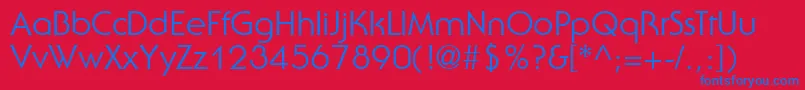 UbiqGothicSsi Font – Blue Fonts on Red Background