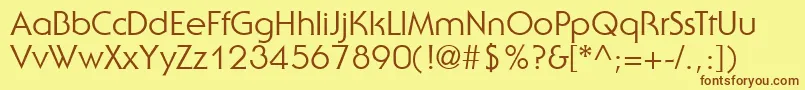 UbiqGothicSsi Font – Brown Fonts on Yellow Background