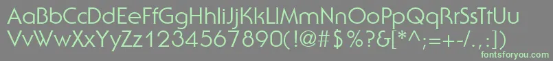 UbiqGothicSsi Font – Green Fonts on Gray Background