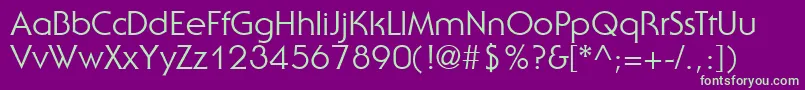 UbiqGothicSsi Font – Green Fonts on Purple Background