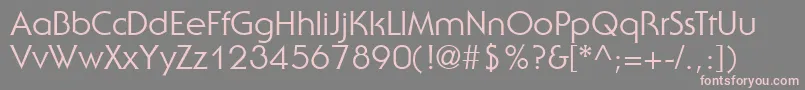 UbiqGothicSsi Font – Pink Fonts on Gray Background