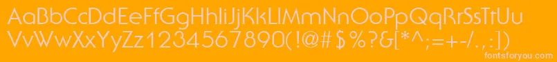 UbiqGothicSsi Font – Pink Fonts on Orange Background