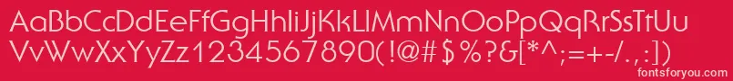UbiqGothicSsi-Schriftart – Rosa Schriften auf rotem Hintergrund