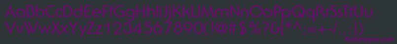 Шрифт UbiqGothicSsi – фиолетовые шрифты на чёрном фоне