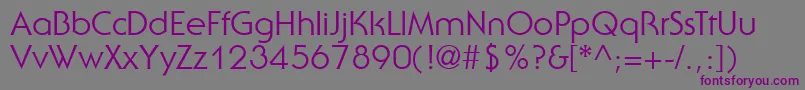 UbiqGothicSsi-Schriftart – Violette Schriften auf grauem Hintergrund
