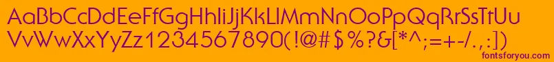 UbiqGothicSsi Font – Purple Fonts on Orange Background