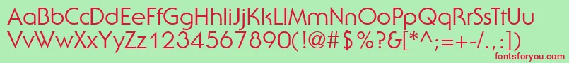 UbiqGothicSsi Font – Red Fonts on Green Background
