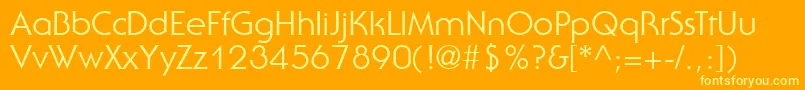 UbiqGothicSsi Font – Yellow Fonts on Orange Background