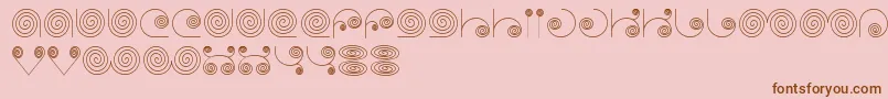 Selfregion Font – Brown Fonts on Pink Background