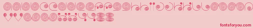 フォントSelfregion – ピンクの背景に赤い文字