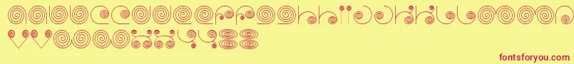 Selfregion Font – Red Fonts on Yellow Background