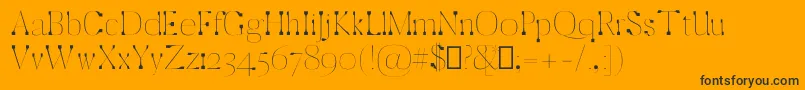 ZackThin Font – Black Fonts on Orange Background